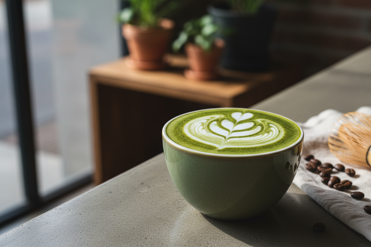 coffee with matcha